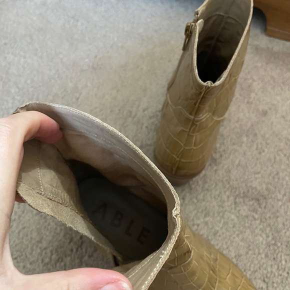 ABLE Croc Leather Booties - Picture 5 of 5